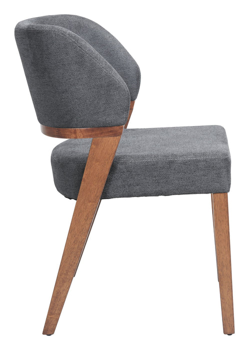 Sunobu - Dining Chair (Set of 2) - Azure Gray / Walnut Zuo Modern