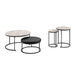 Forma - 4 Piece Occasional Set (1 Coffee, 1 Large End Table & 1 Stool, 1 Small End Table) - Black / White / Gray New Classic
