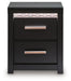 Shoralli - Two Drawer Night Stand - Black Signature Design by Ashley®
