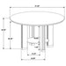 Crispin - Round Dining Table With Shelf - Brown Furniture Max