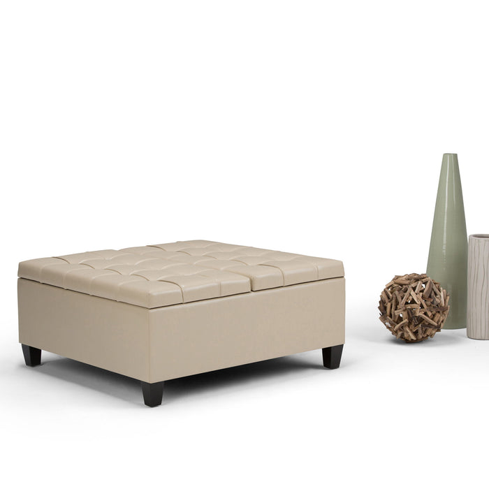 Harrison - Upholstered Coffee Table Storage Ottoman Simpli-Home