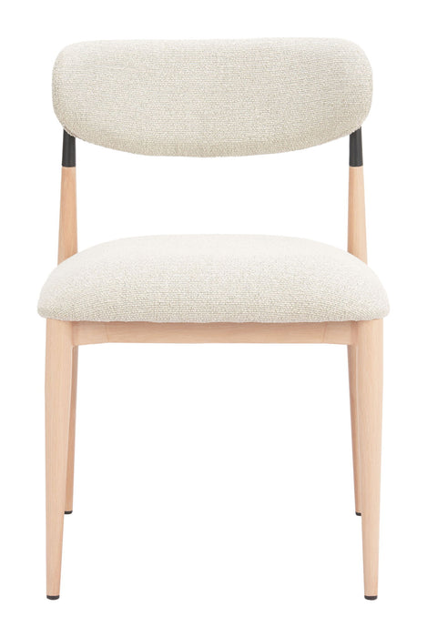 Equinox - Armless Dining Chair (Set of 2) - Oyster Gray / Natural Zuo Modern
