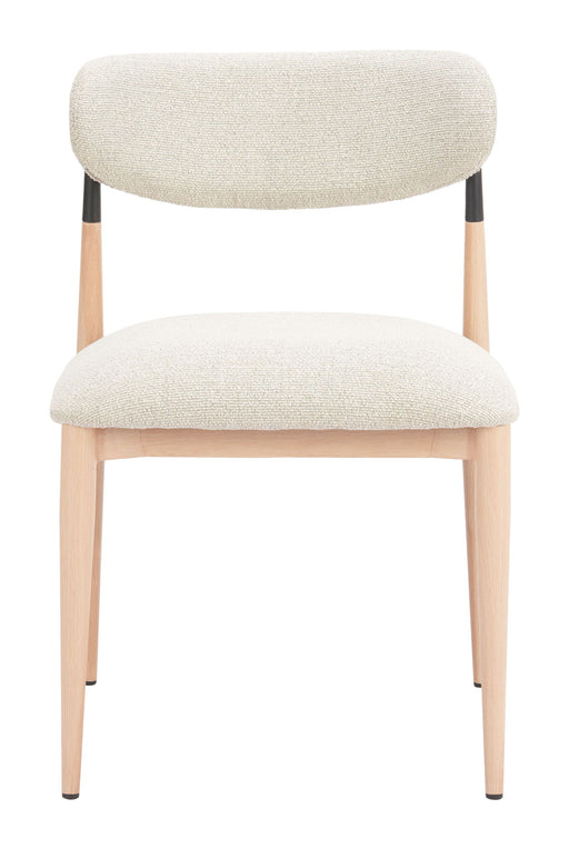Equinox - Armless Dining Chair (Set of 2) - Oyster Gray / Natural Zuo Modern