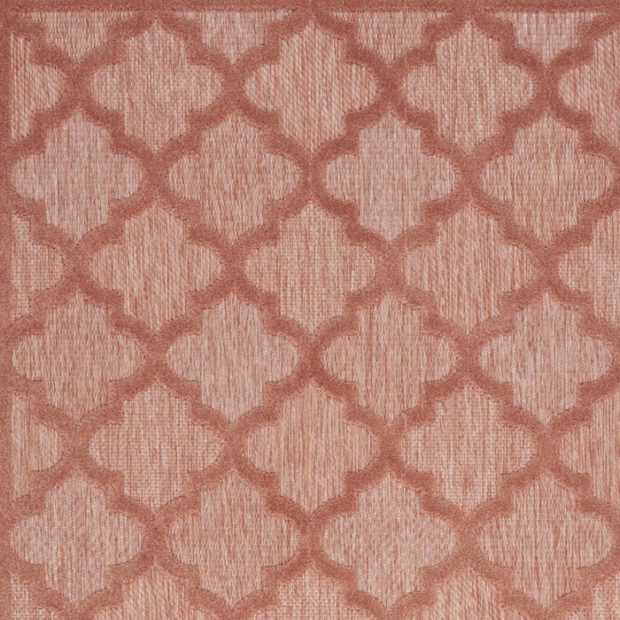 4' X 6' Ikat Indoor / Outdoor Area Rug - Coral Orange