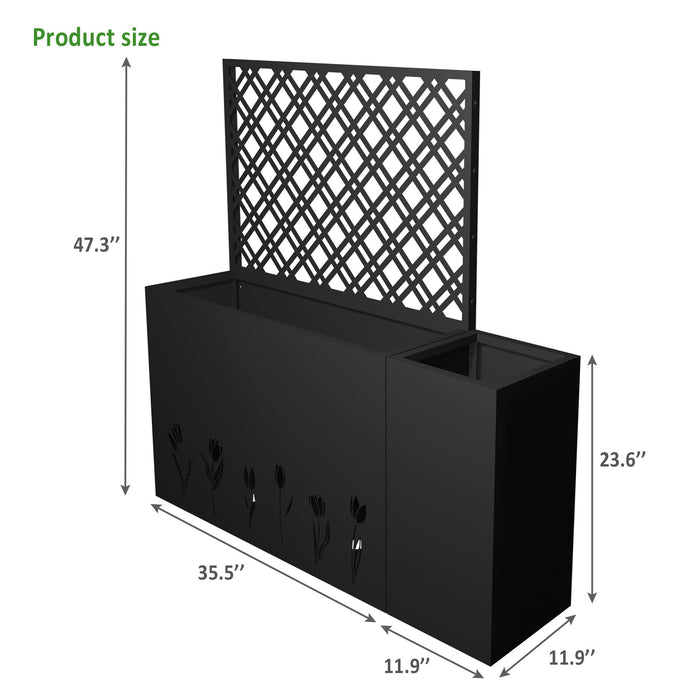 Tall Planter Raised Garden Bed With Trellis Daily Nest