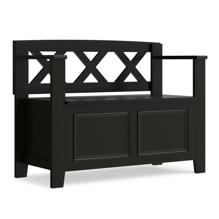 Amherst - Small Transitional Entryway Storage Bench Simpli-Home