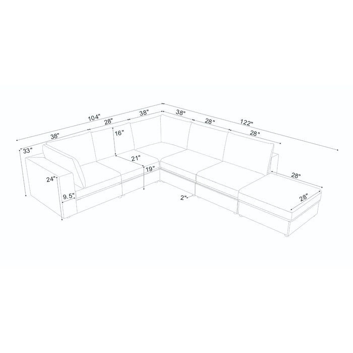 Reversible Modular Sectional Sofa With Custom Configuration Home Essentials
