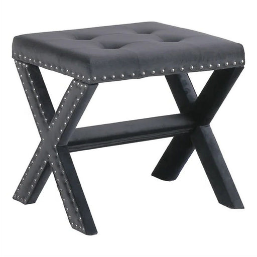 Upholstered Accent Bench With Nailhead Trim Home Essentials
