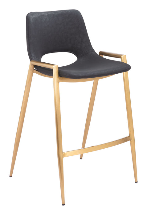 Desi - Counter Stool With Gold Legs (Set of 2) Zuo Modern