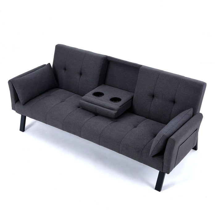 Sofa Bed With Foldable Design And Cup Holder Home Essentials