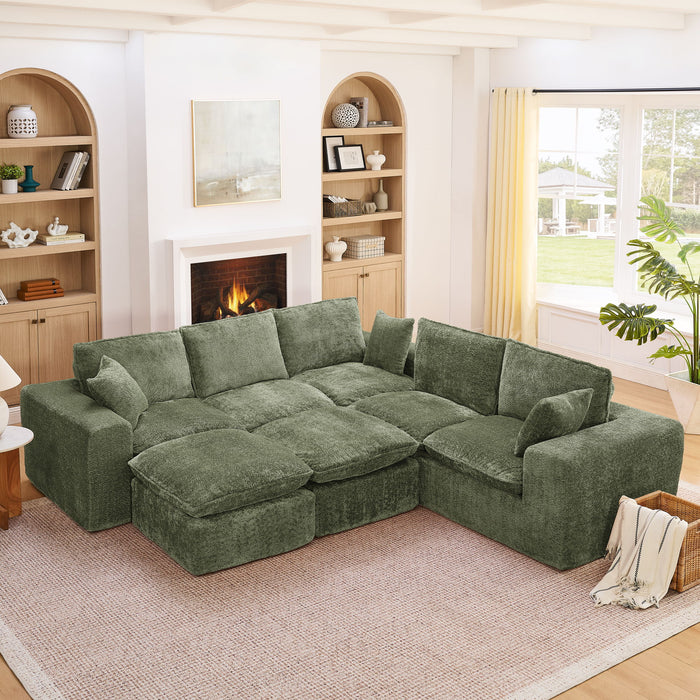 Sectional Sofa With Moveable Ottoman Home Essentials