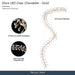 Michael Amini Lighting - Elora 98" LED Crystal Chandelier - Gold Michael Amini