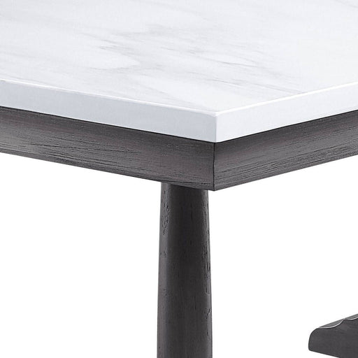 Yabeina - Dining Table - Marble Top Top & Gray Oak ACME