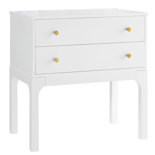 Alonso - 2 Drawer Nightstand - White Ridgecrest Home