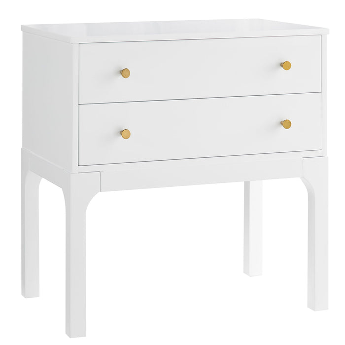 Alonso - 2 Drawer Nightstand - White Ridgecrest Home