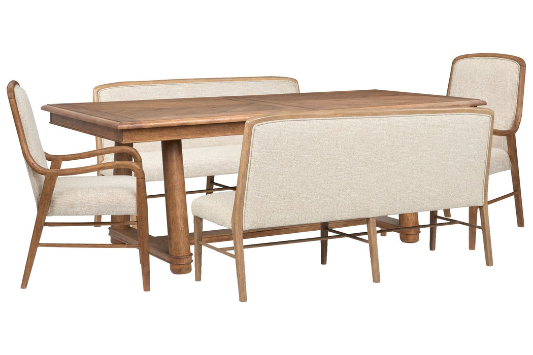 Woodward - Trestle Extendable Dining Table Set Magnussen Furniture