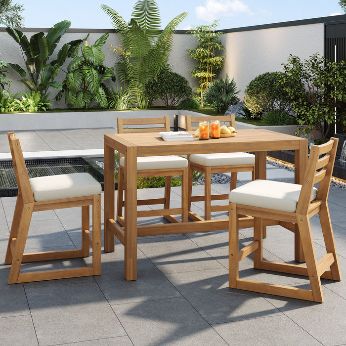 Patio Bar Set With Ergonomic Chairs Hearth and Haven