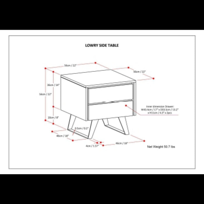 Lowry - Side Table - Natural Simpli-Home