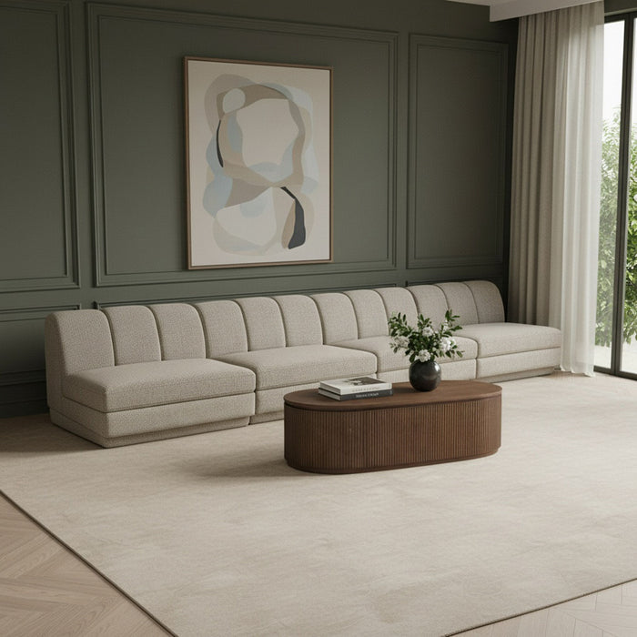 Modari - Sectional - Beige Meridian Furniture