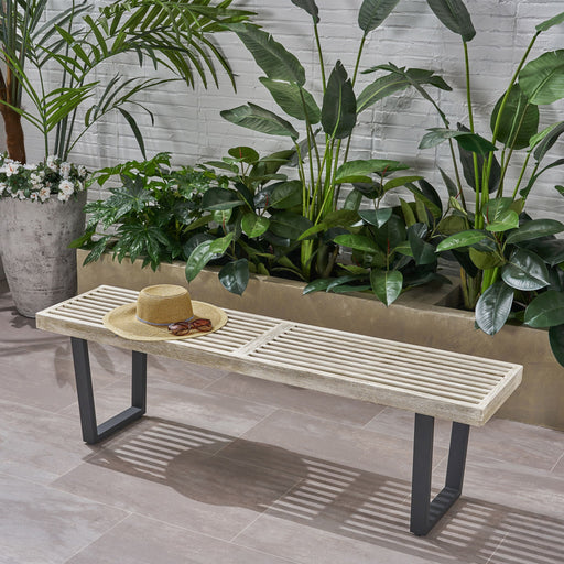 Intrinsic - Outdoor Dining Bench With Slat Top Noble House