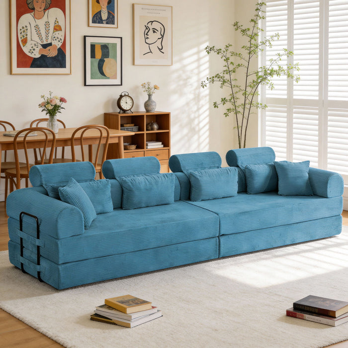 Modern L-Shape Modular Sectional Sofa, Compressed Design Home Essentials