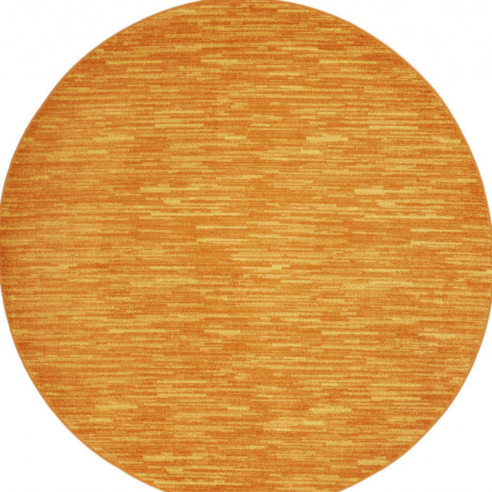 6' X 6' Round Non Skid Indoor / Outdoor Area Rug - Sunburst