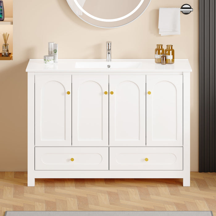 Bathroom Vanity With Sink Combo, 4 Soft Close Doors And 2 Drawers Home Essentials