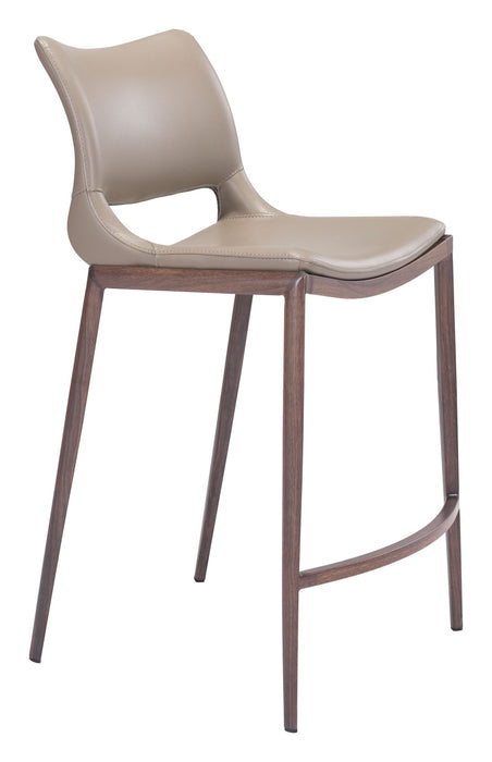 Ace - Counter Chair With Walnut Legs (Set of 2) Zuo Modern