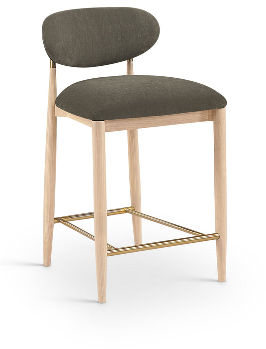 Riccio - Fabric Stool - Natural Frame Meridian Furniture