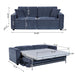 2 Seater Pull Out Sofa Bed, Modern Convertible Sleeper Home Essentials