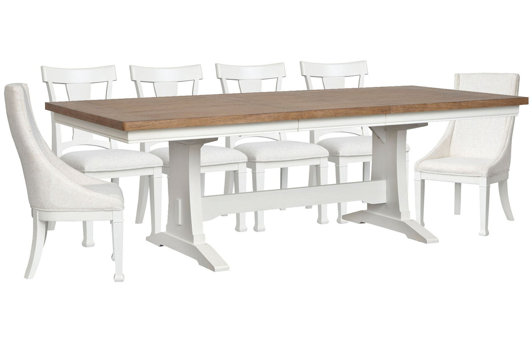 Kingston - Extendable Trestle Dining Table Set Magnussen Furniture