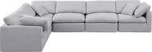Indulge - Linen 6 Piece Modular Corner Sectional Meridian Furniture