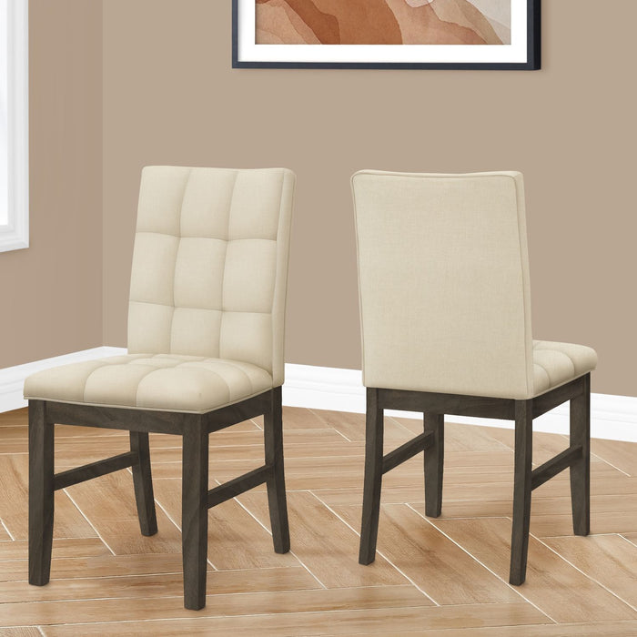 Dining Chair, Upholstered, Dining Room, Transitional (Set of 2) - Cream 8th Street