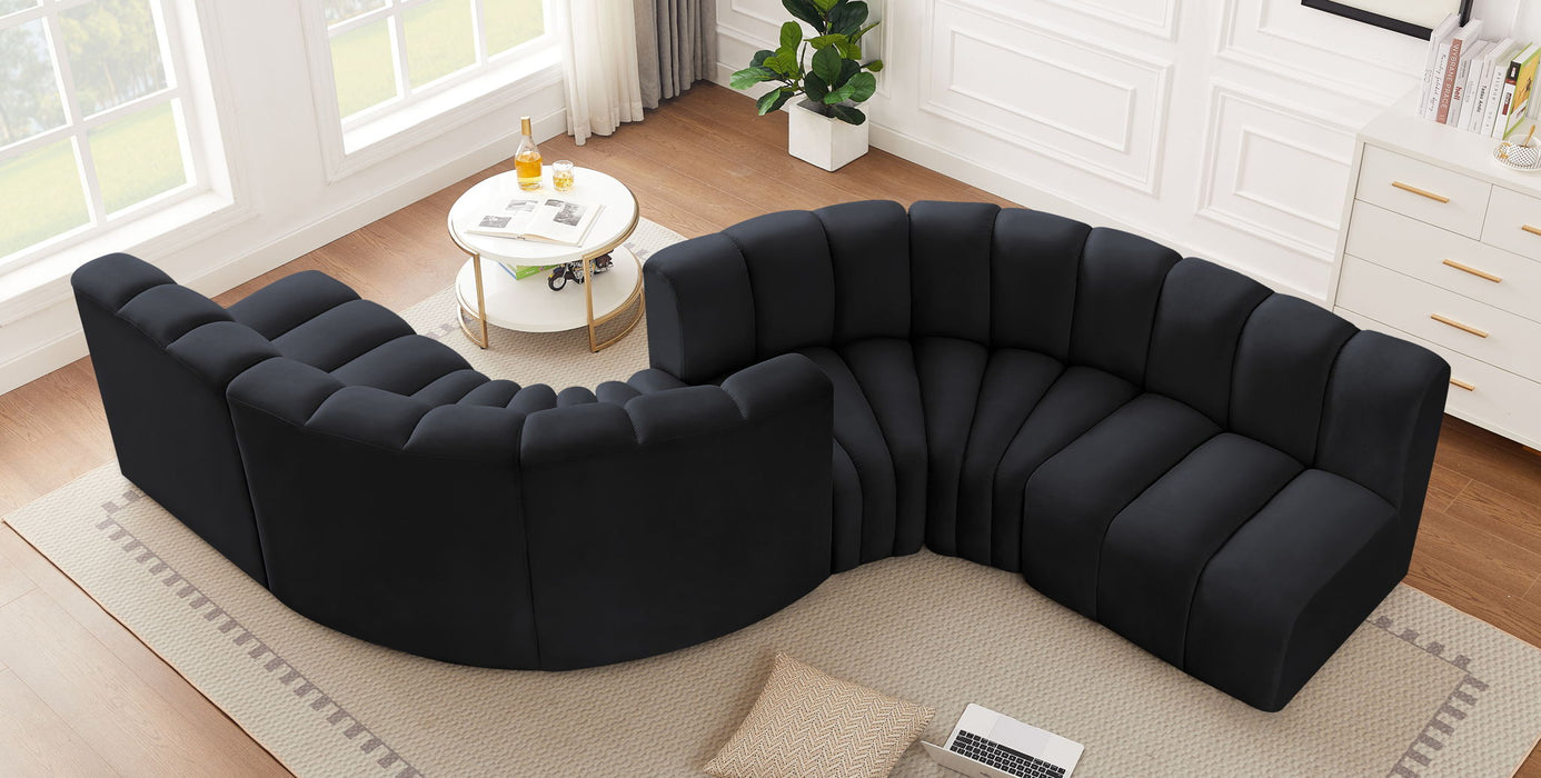 Arc - Velvet 6 Piece Modular Sofa Meridian Furniture