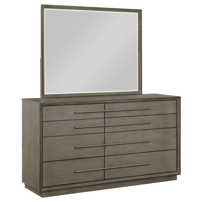 Prescott - 8 Drawer Dresser With Mirror - Brown Furniture Max