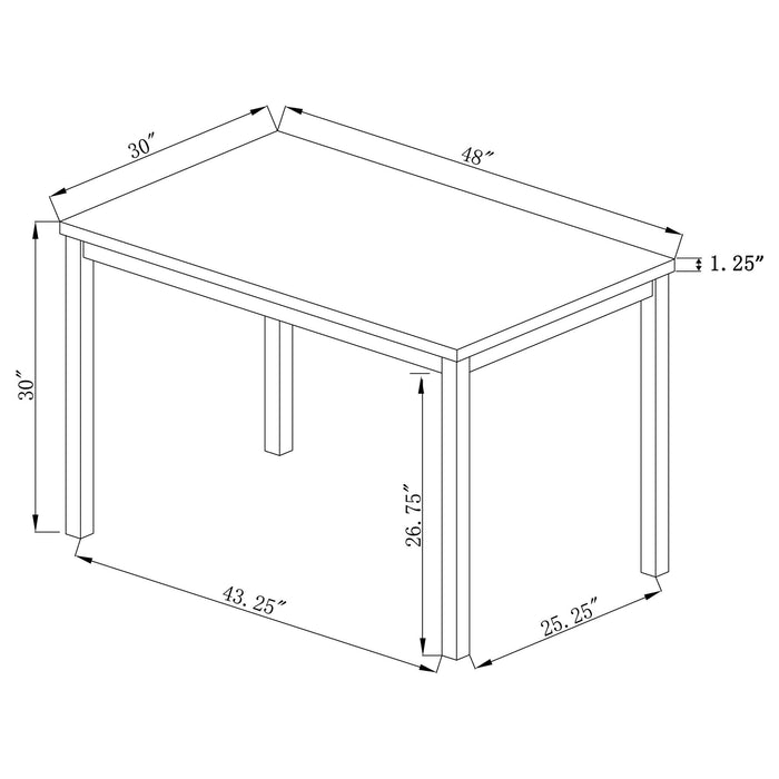 Rectangle Dining Table - Gray Furniture Max