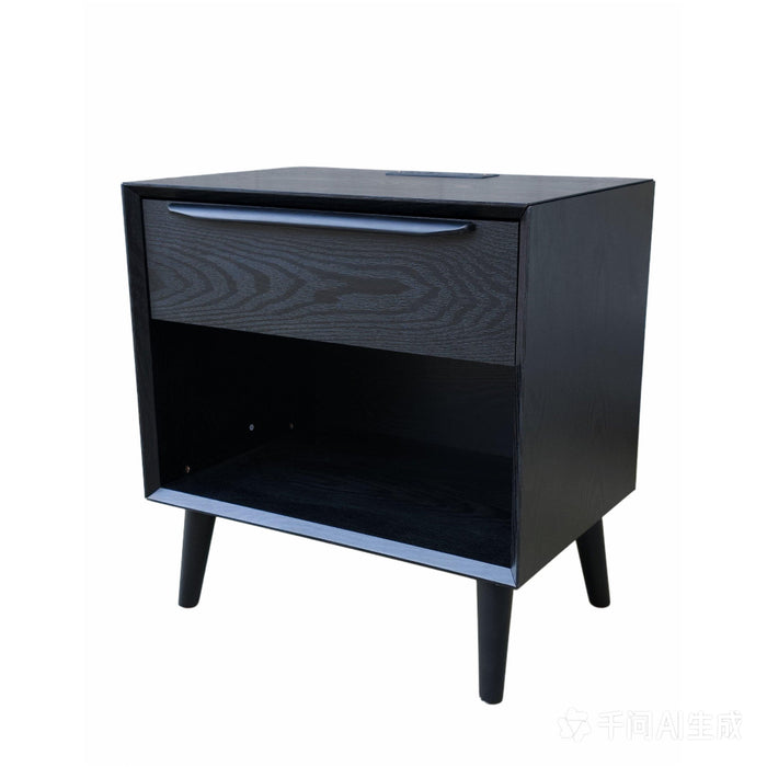 Nightstand With 1 Drawer, Bedside Table, Storage Side Table For Bedroom - Black Home Essentials