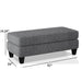 Ottoman With Plush Seat Living Room Furniture - Gray Home Essentials