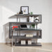 Buck II - Clear Glass, Chrome High Gloss Writing Desk With Shelf Urban Nest