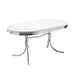 Oval Dining Table - White - Metal Furniture Max
