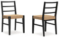 Isanti - Dining Room Side Chair (Set of 2) - Light Brown / Black Millennium® by Ashley