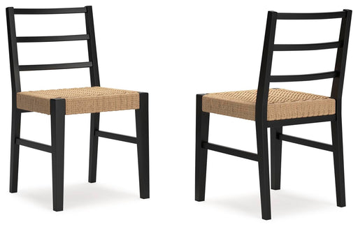 Isanti - Dining Room Side Chair (Set of 2) - Light Brown / Black Millennium® by Ashley