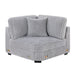 Corner Wedge Chair With Pillow, Living Room Furniture, Soft Upholstered Modular Seating - Gray / Mink Home Essentials