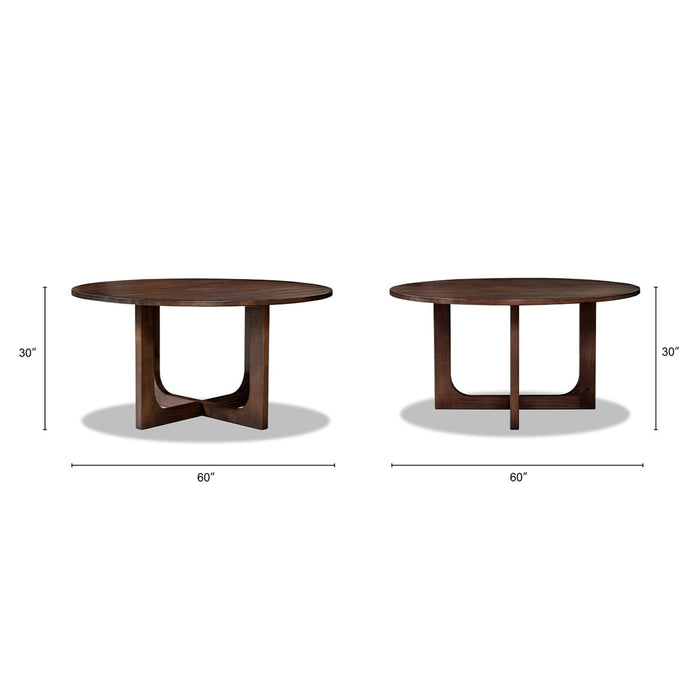 Pino - Round Dining Table - Dark Brown Jennifer Taylor Home