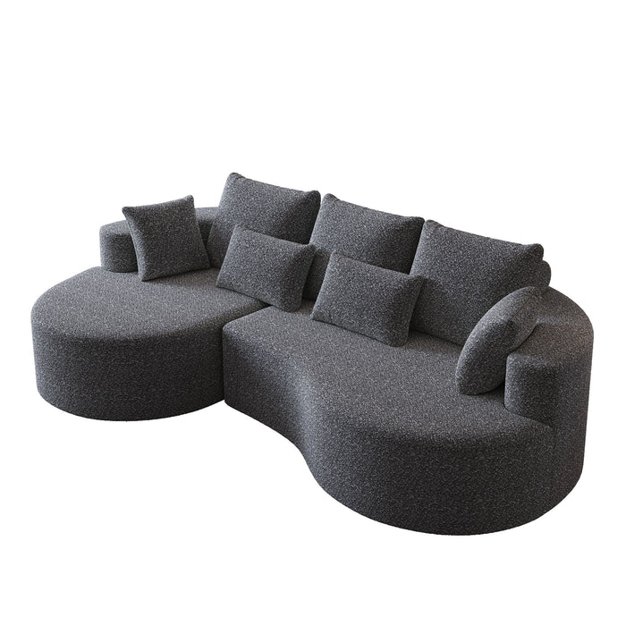 Curved Oversized Sectional Sofa With Extra Deep Seat Home Essentials