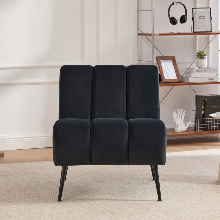 Upholstered Armless Chair For Living Room