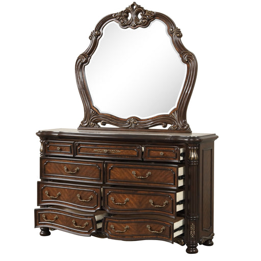Bella Notte - Dresser Mirror - Mahogany Brown New Classic