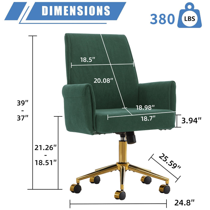 Ergonomic Mid Back Office Chair Home Essentials