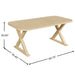 Dining Table With X-Shaped Legs, Rectangular Indoor - Natural Noble House