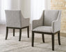 Burkhaus - Dining UPH Arm Chair (Set of 2) - Beige / Dark Brown Signature Design by Ashley®